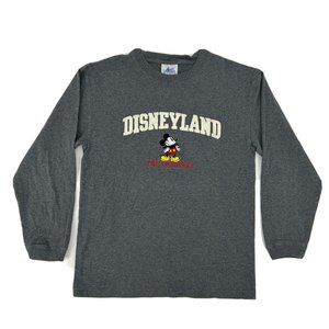 Disneyland Resort‎ Shirt Women’s Small Gray Mickey Mouse Logo Embroidered
